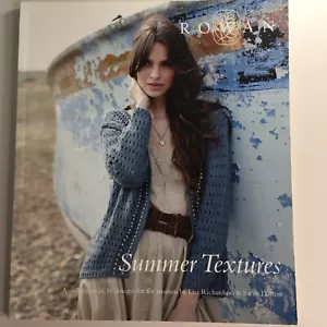 Rowan Summer Textures Ladies Vest Top Sweater Cardigan Light Knitting Patterns - Picture 1 of 12