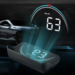 Velocímetro de pantalla frontal para automóvil HUD OBD2 alarma cansada velocidad RPM MPH - Imagen 1 de 10