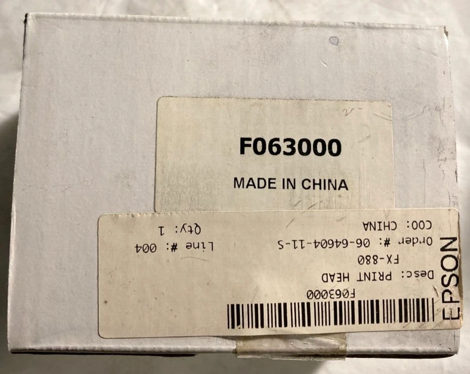 Epson FX-880 F063000 NOS New Print Head OEM - Image 1 of 1