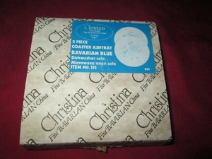 De colección Christina Bávara Azul Posavasos Mantequilla Porcelana 2 piezas L. Weiden Nuevo de Lote Antiguo - Imagen 1 de 5