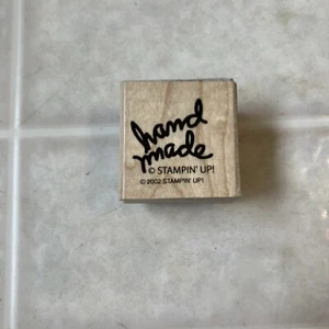 "Hand Made" Stampin Up  Stamped From The Heart 2002 Rubber Stamp - Imagen 1 de 4