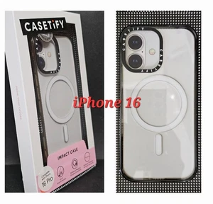  CASETiFY Impact Case mit Magsafe für iPhone 16 - Klar / Schwarz Bumper  - Bild 1 von 3