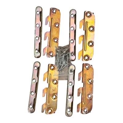 Surface Mounted Bed Rail Brackets - Heavy Duty Steel, Rust-Resistant, 4 Sets - Image 1 of 4