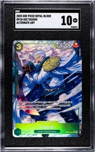 2025 ONE PIECE OP10-ROYAL BLOOD ALTERNATE ART #032 TASHIGI SGC 10 - Picture 1 of 2
