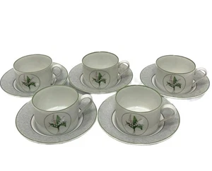 Christian Dior MILLY LA FORET Cup & Saucer Set for 5 Lily of the Valley - Picture 1 of 6