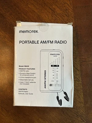 REPRODUCTOR DE BOLSILLO RADIO AM/FM PORTÁTIL MEMOREX CON CLIP PARA CINTURÓN MA39 Foto 1 de 4