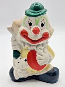 Figura Payaso Feliz Marca de Arte Retro De Colección Cerámica 4" Hecha en Taiwán Años 70 u 80 - Imagen 1 de 7