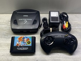 Sega Genesis 3 MK-1461 Console Bundle - w/Controller Cords + Sonic 2! Very Nice!