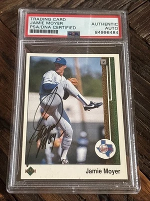 1989 Upper Deck #791 Jamie Moyer RC Signed Auto Autographed PSA/DNA Encased Slab - Image 1 of 2