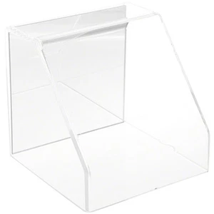 Plymor Clear Acrylic Slanted Display Case with No Base (Mirrored), 6" x 6" x 6" - Picture 1 of 1