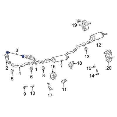 For Toyota Highlander 2001-2003 Toyota 174510A010 Exhaust Muffler Gasket — 第 1/3 张图片