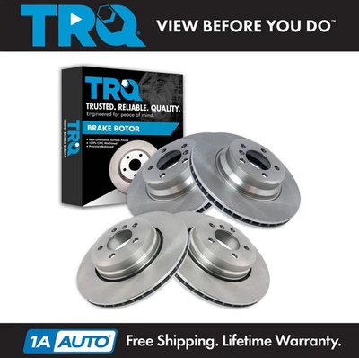Conjunto de rotores de freio dianteiro e traseiro TRQ para 2006-2008 BMW 750i 750Li 2005-2006 760i - Imagem 1 de 4