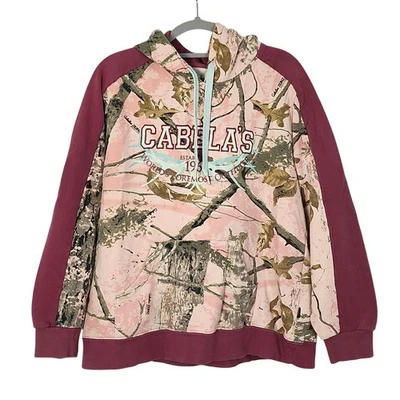 Cabelas ZONZ Woodlands Rosa Camuflaje Sudadera con Capucha Pullover Sudadera Mujer XL Caza Foto 1 de 4