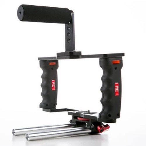 Authorized P&C DSLR Camera GearBox GB-3 Video Cage w/ 15mm Rod +Top Handle Grip  - Image 1 of 4