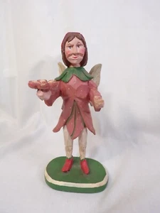 HOUSE OF HATTEN 7.5" Elf Fairy Holding Flower Figurine Damaged Wings - Picture 1 of 8