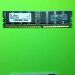 Infineon 335698-001 HYS64D32300HU-5-C 256MB DDR-400 (PC-3200) PC-3200U RAM - Picture 1 of 2