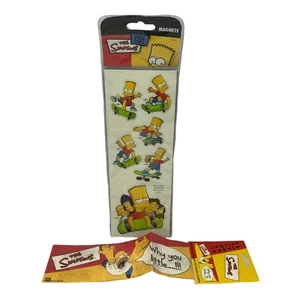 Set of 2 The Simpsons Window Sticker Sign 2000 And Magnets Bart and Homer - Picture 1 of 8