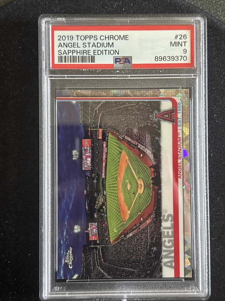 2019 Topps Chrome Sapphire Angels Stadium PSA 9 - Image 1 of 1