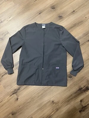 Chaqueta Médica Cherokee Workwear Para Mujer Calentamiento Frontal a Presión Talla XXS Gris Estaño Foto 1 de 4
