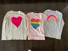 Crewcuts JCrew Rainbow & Hearts Bundle of 3 Tee Shirts NWT/NWOT size 14