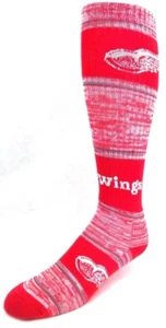 Detroit Red Wings Hockey RMC Red White Striped Tube Socks  - Picture 1 of 3
