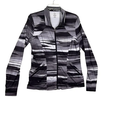 Merrell Jacket Women Large Black WhiteFull Zip Active Shirt SelectWick Stretch - Image 1 of 4