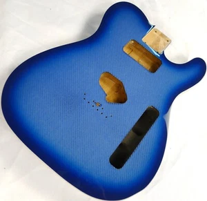 Tele Body 3pcs North American Alder Fiber Glass Veener Blue 2.82kg - Picture 1 of 16