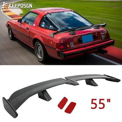 55" For Mazda RX-7 RX-8 Carbon Fiber Look Rear Trunk Spoiler Wing PRO GT Wing - Image 1 of 4