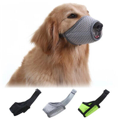 Dog Muzzle Anti Stop Bite Barking Chewing Mesh Mask Training Pet Small Large US • 3.62$