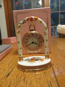 1986 AVON Centennial 100yr Sales Achievement Pocket Watch Enamel Arch France Box - Picture 1 of 23