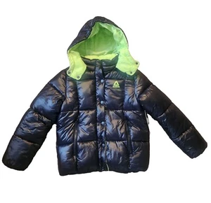 Size 10/12 Youth Reebok Black Puffer Coat Jacket  - Picture 1 of 7