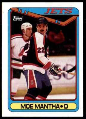 1990-91 Topps Hockey Card Moe Mantha Winnipeg Jets #354 - Image 1 of 2