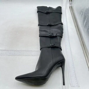 FSJ Women Thigh High Heel Boot Pointed Toe Stiletto Over the Knee High Boots - Picture 1 of 6