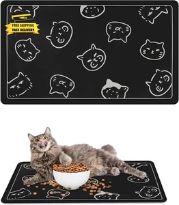 Pet Feeding Mat, Absorbent Dog Mat, Quick Dry Pet Food Mat Cat Feeding Mat Pet,  - Picture 1 of 7