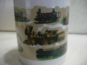 Wondermugs U.S.A. Mware Lokomotiven Züge Farbwechsel 11 Unzen Keramiktasse - Bild 1 von 12