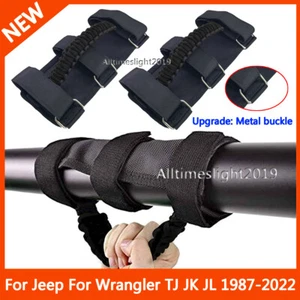 For Jeep Wrangler TJ JK JL Gladiator JT 1955+ Roll Bar Grab Handles Grip Handle - Picture 1 of 4