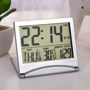 Mini Neu Reise Wecker Digital OHNE Funk Tischuhr klappbar Weckfu mit flach A3U6 - Bild 1 von 11