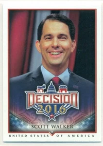 TRADING CARD - DECISION 2016 - SCOTT WALKER - #23 - 2016 - Picture 1 of 2