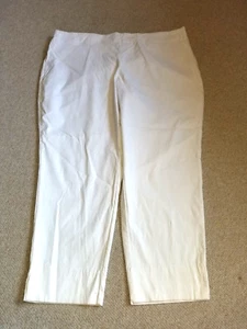 Womens Pants-JONES NEW YORK-white rayon stretch pull-on straight leg-22W - Picture 1 of 4