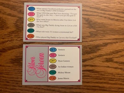100 Random Trivial Pursuit cards Silver Screen edition - Image 1 of 2