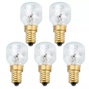 5x Backofen-Lampe bis 300° C, warm-weiße Herd-Glühbirne 40W, E14, 230-240V - Bild 1 von 7
