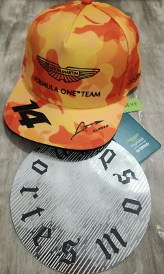 NWT Fernando Alonso Aston Martin Pelmark Spanish GP Formula One F1 Team Cap Hat - Image 1 of 4