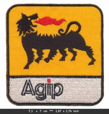 ROYAL GARMENT AGIP Aufnäher Aufbügler Patches Racing Rennsport Motorsport Oil Gasoline Italy