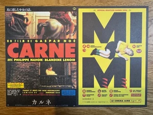 "MIMI (1996) CARNE (1991)" Mini folleto cartel japonés B5, Gasper Noe - Imagen 1 de 2