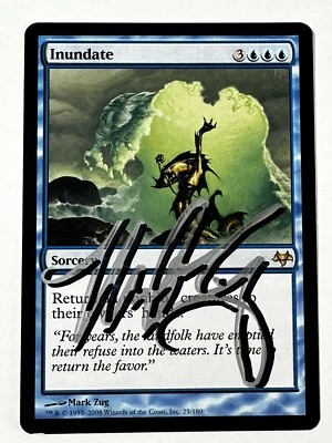 MTG Magic Inundate Signed Artist Proof X1 EVE Eventide Mark Zug - Image 1 of 2