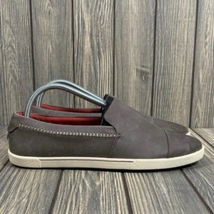 Olukai Alohi Loafer Women 9.5 Leather Casual Comfort Cap Toe Slip On Flats Grey - Picture 1 of 9