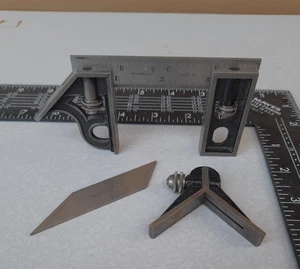 Starrett Tools Double Square No. 13 Nice 4 Pc. Lot - Picture 1 of 19