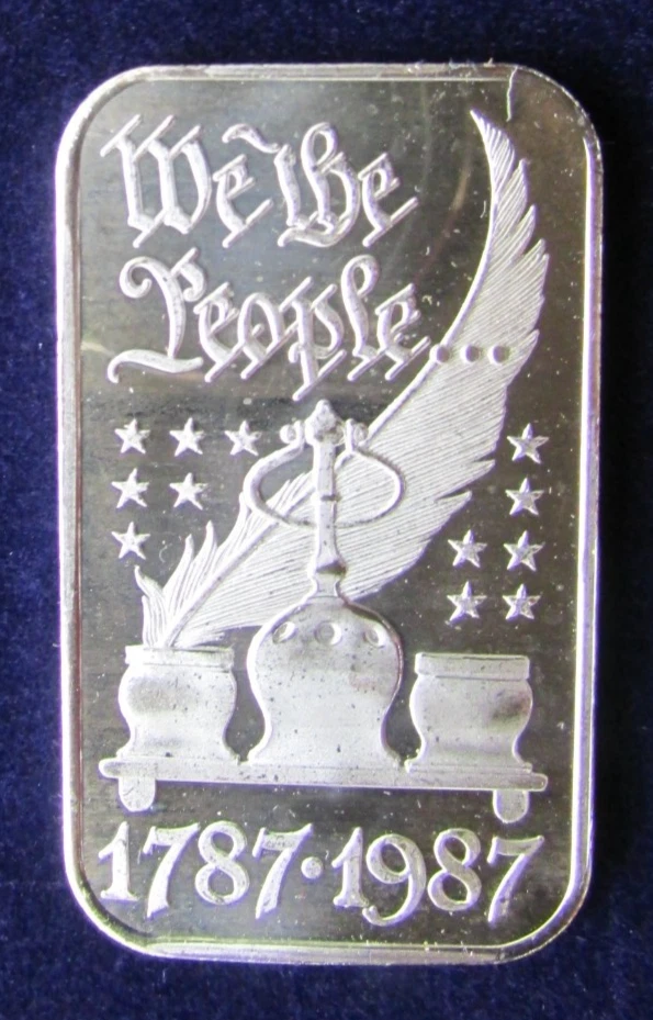 1oz Silver Art Bar "We the People" Madison Mint - Image 1 of 2