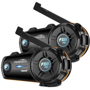 2XFX8 PRO Wireless 10Way Motorcycle Helmet Intercom Bluetooth Headset Interphone - Picture 1 of 12