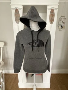 North Face Women’s Hoodie. Grey & Black. Large Logo. Size XS 6-8. Excellent Cond - Picture 1 of 8